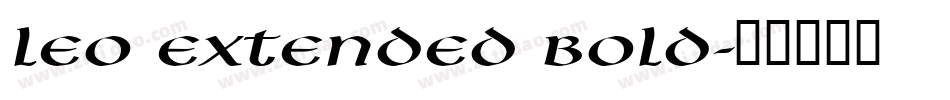 Leo Extended Bold字体转换